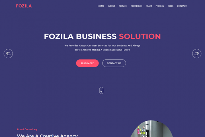 Fozila Consulting Business Template