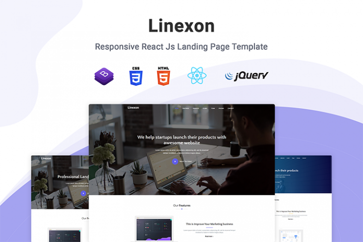 Linexon - React Landing Page Template
