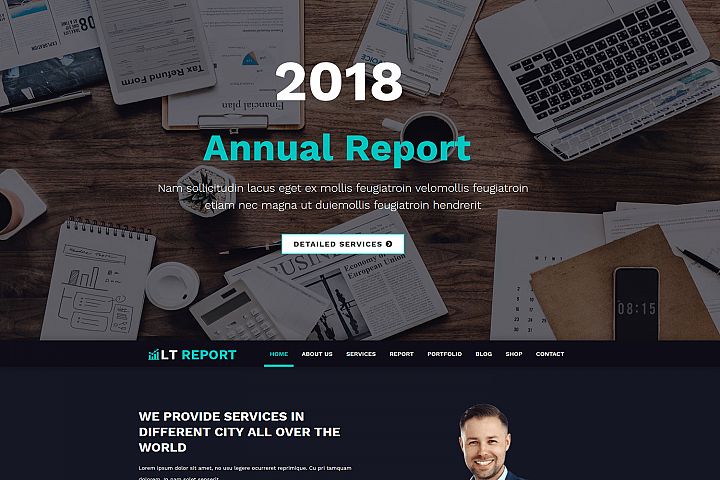 LT Report - Premium Responsive Finance Wordpress Theme