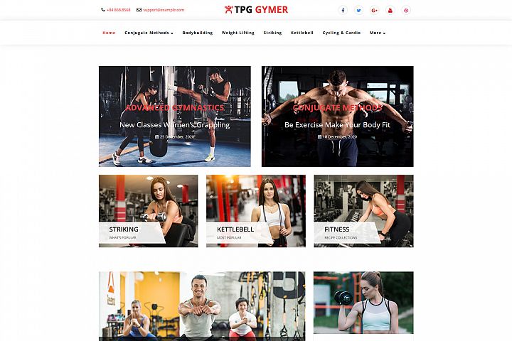 TPG Gymer WordPress Fitness theme