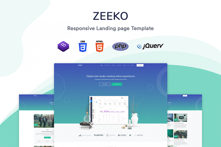 Zeeko - Landing Page Template