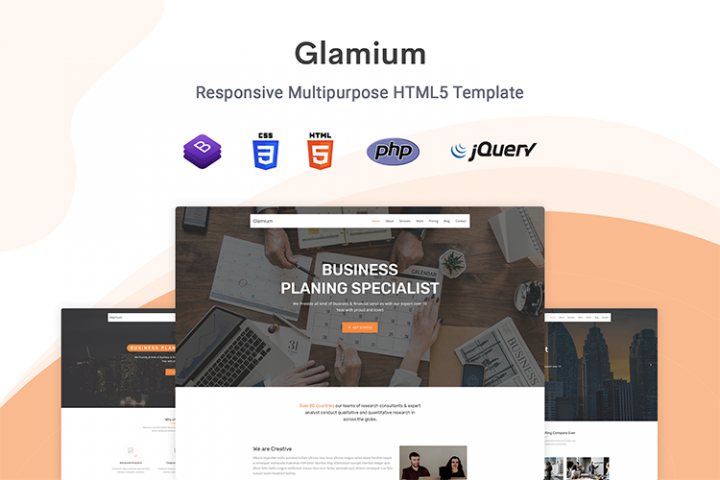 Glamium - One Page Multipurpose HTML5 Template