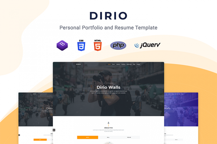 Dirio - Personal Portfolio and Resume Template